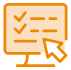 Computer and mouse arrow icon